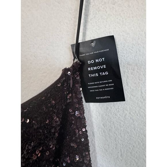 Retrofete Heather mini dress Dark Chocolate XL - Picture 9 of 9